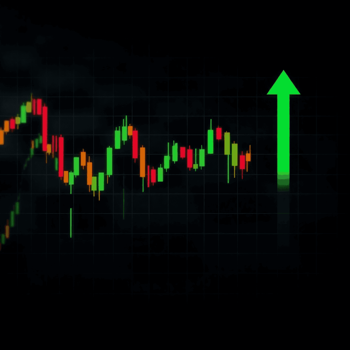 Realistic forex trading chart with grid and chessboard pattern background, showing dynamic upward and downward price movements symbolizing strategi...